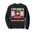 Catchers Mom Baseball Catcher Mom Sweatshirt - Custom Art Print Men Women - T-Shirt, Sweatshirt, Hoodie