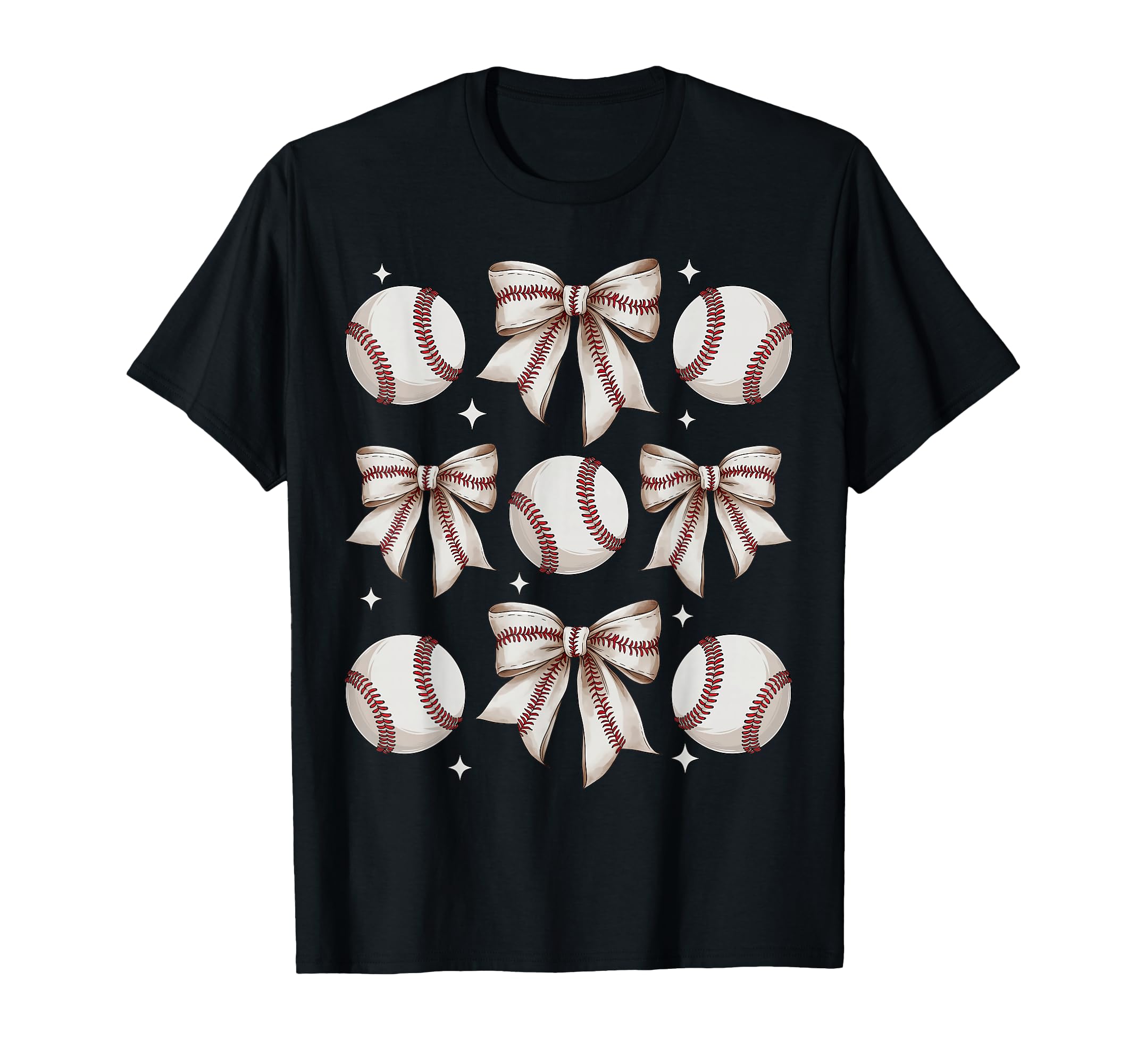 Baseball Coquette Bow Baseball Mom T-Shirt - Custom Art Print for Adults - T-Shirt, Sweatshirt, Hoodie