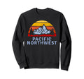 Pacific Northwest Mountain Sunset Sweatshirt - Graphic Print for Adults - T-Shirt, Sweatshirt, Hoodie
