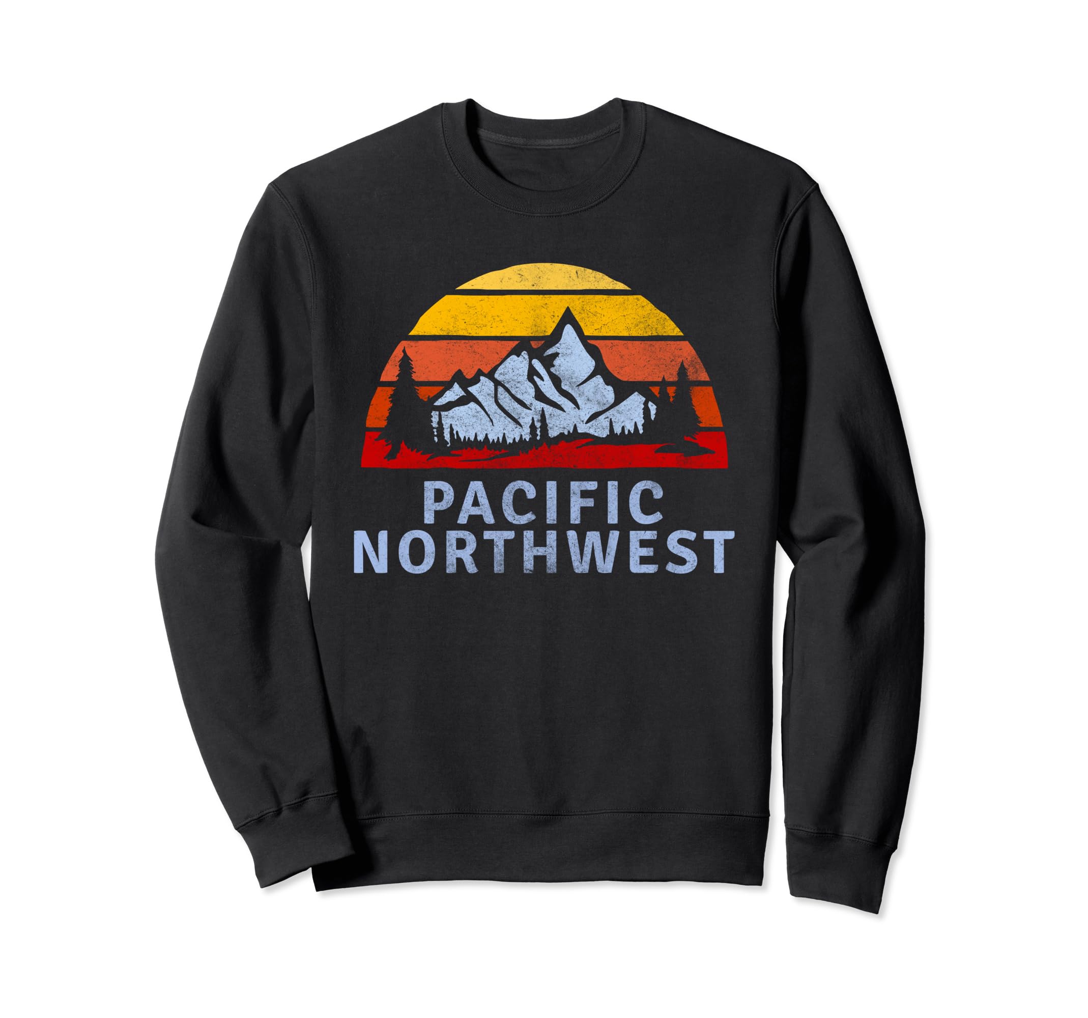 Pacific Northwest Mountain Sunset Sweatshirt - Graphic Print for Adults - T-Shirt, Sweatshirt, Hoodie