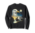 Seagull Howling To Moon Meme Sweatshirt - Aesthetic Graphic for Adults - T-Shirt, Sweatshirt, Hoodie