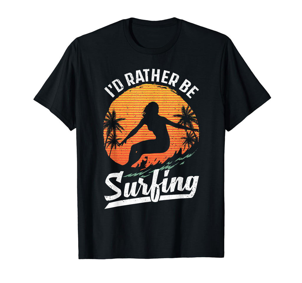 Surf Art Surfing Surfer Sunset T-Shirt - Trendy Graphic Unisex - T-Shirt, Sweatshirt, Hoodie