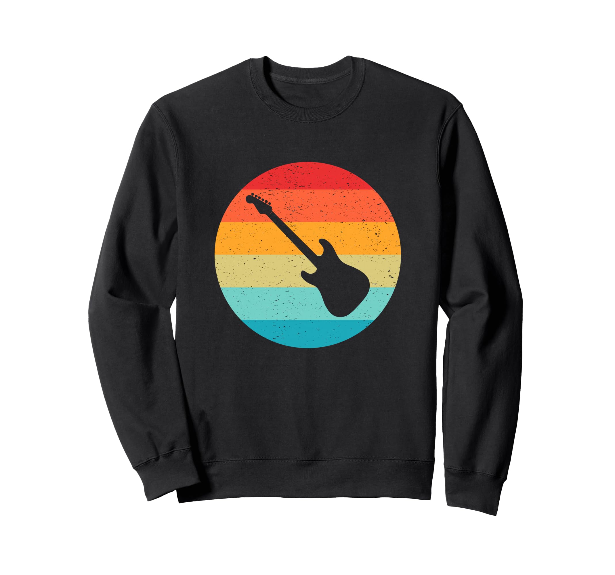Electric Guitar Silhouette Sunset Sweatshirt - Custom Art Print Men Women - T-Shirt, Sweatshirt, Hoodie