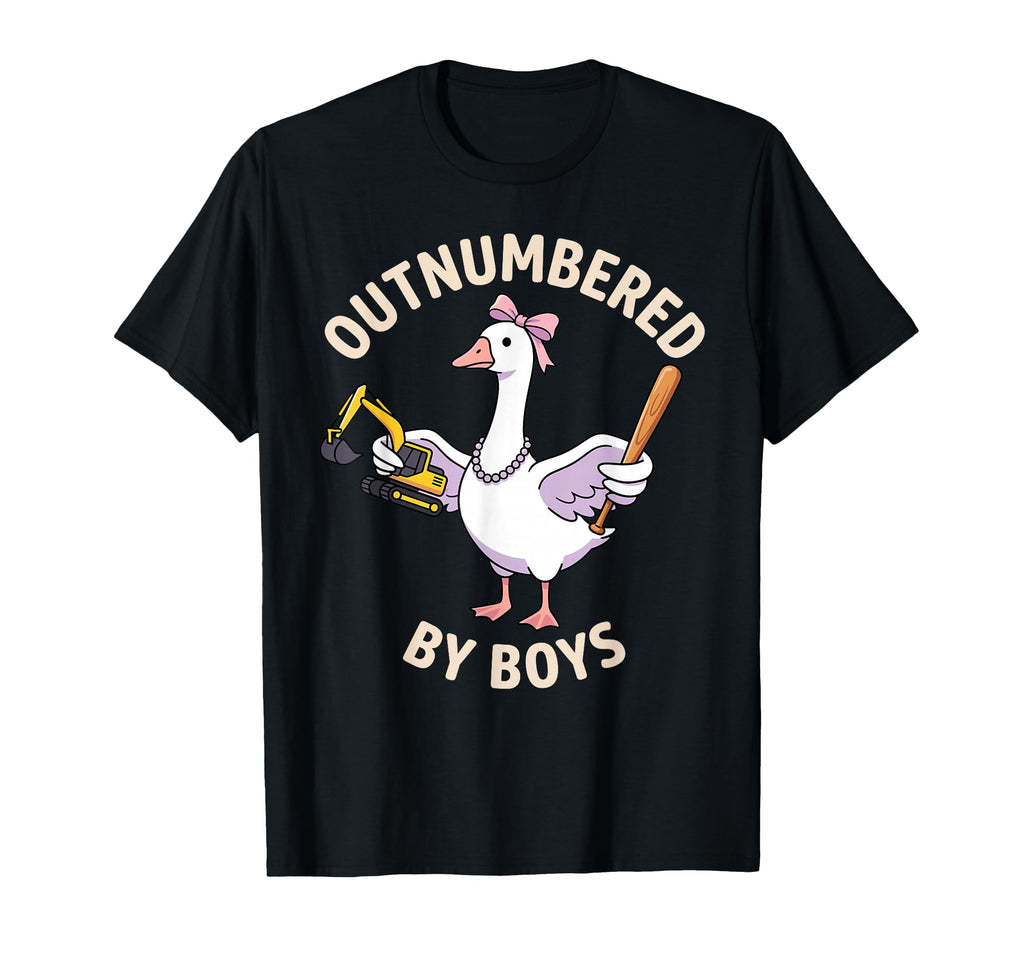 Funny Outnumbered Mothers Day T-Shirt - Casual Everyday Wear Men Women - T-Shirt, Sweatshirt, Hoodie