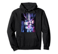 Digital Cityscape Vaporwave Aesthetic Hoodie - Casual Everyday Wear Unisex - T-Shirt, Sweatshirt, Hoodie