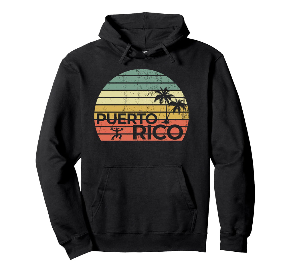Puerto Rico Sunset Palm Tree Hoodie - Custom Art Print Men Women - T-Shirt, Sweatshirt, Hoodie
