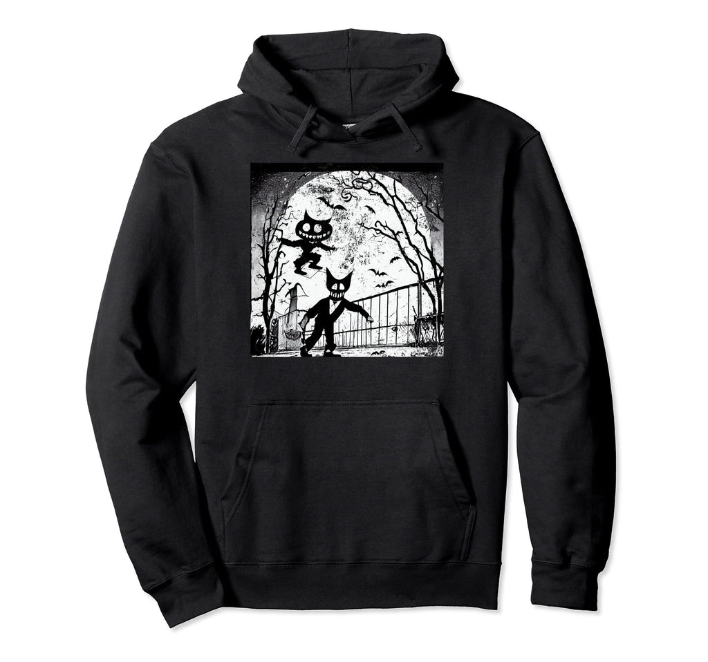 Halloween Distressed Hoodie - Casual Everyday Wear Unisex - T-Shirt, Sweatshirt, Hoodie