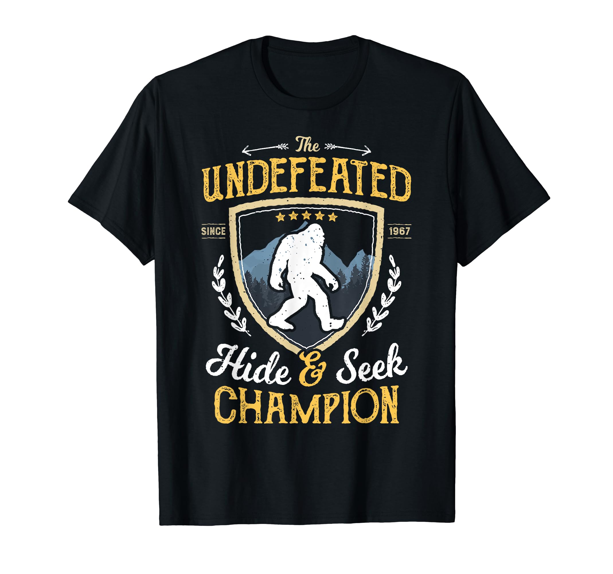 Bigfoot Hide And Seek Champion Funny T-Shirt - Aesthetic Graphic Men Women - T-Shirt, Sweatshirt, Hoodie