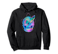 Aesthetic Vaporwave Skull Hoodie - Graphic Print Men Women - T-Shirt, Sweatshirt, Hoodie