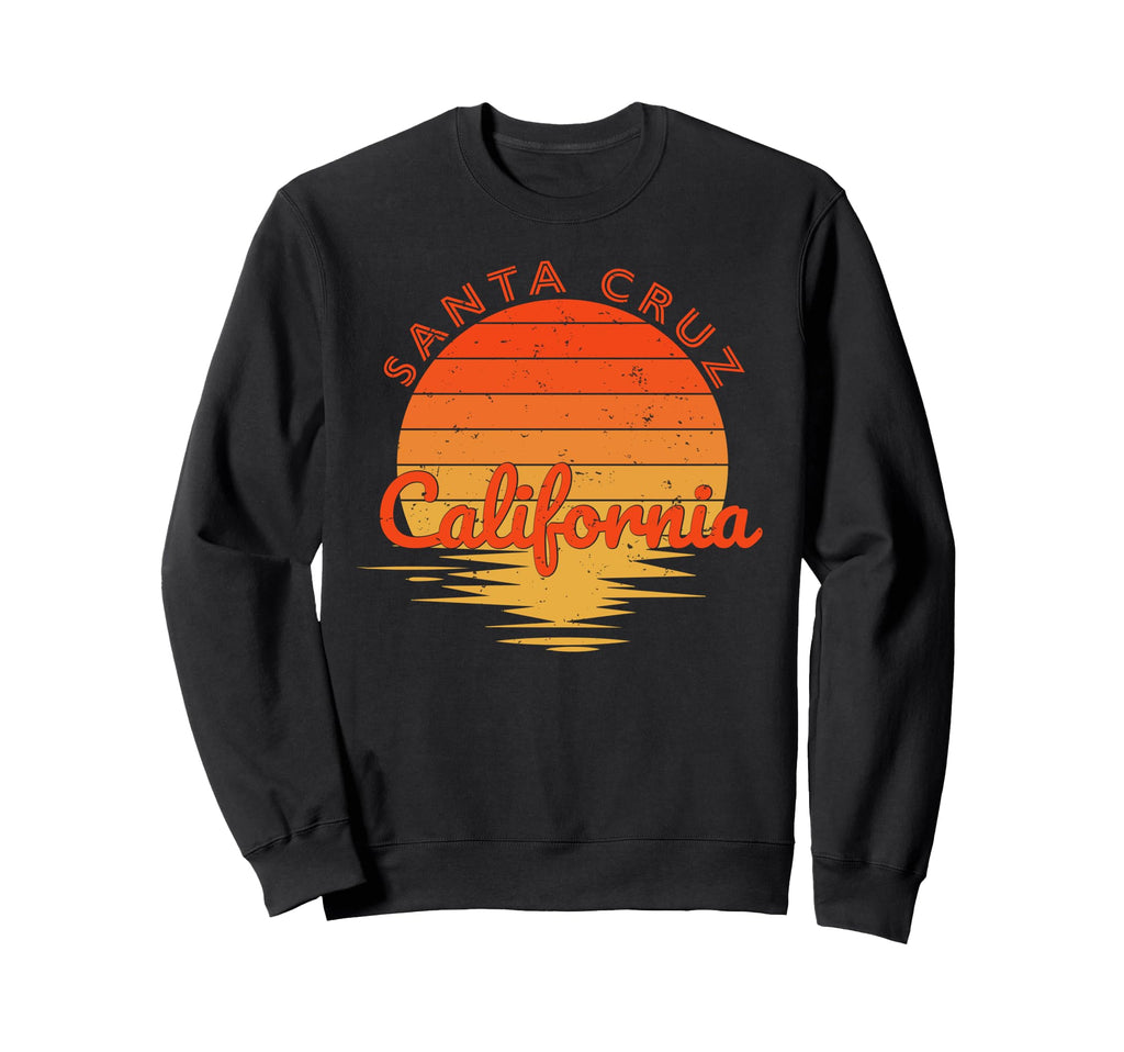 Santa Cruz California Sunset Sweatshirt - Minimalist Print Men Women - T-Shirt, Sweatshirt, Hoodie