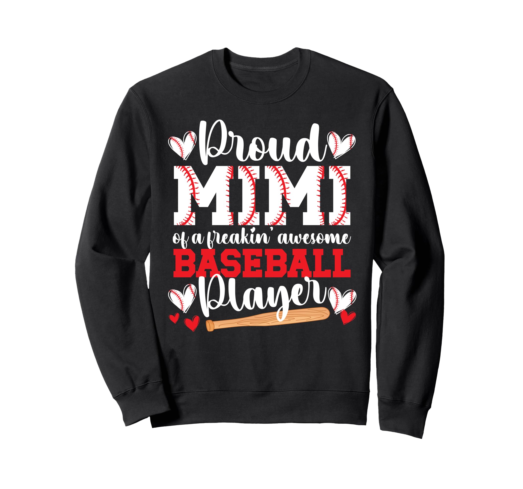 Proud Mimi Baseball Player Mimi Sweatshirt - Minimalist Print for Adults - T-Shirt, Sweatshirt, Hoodie