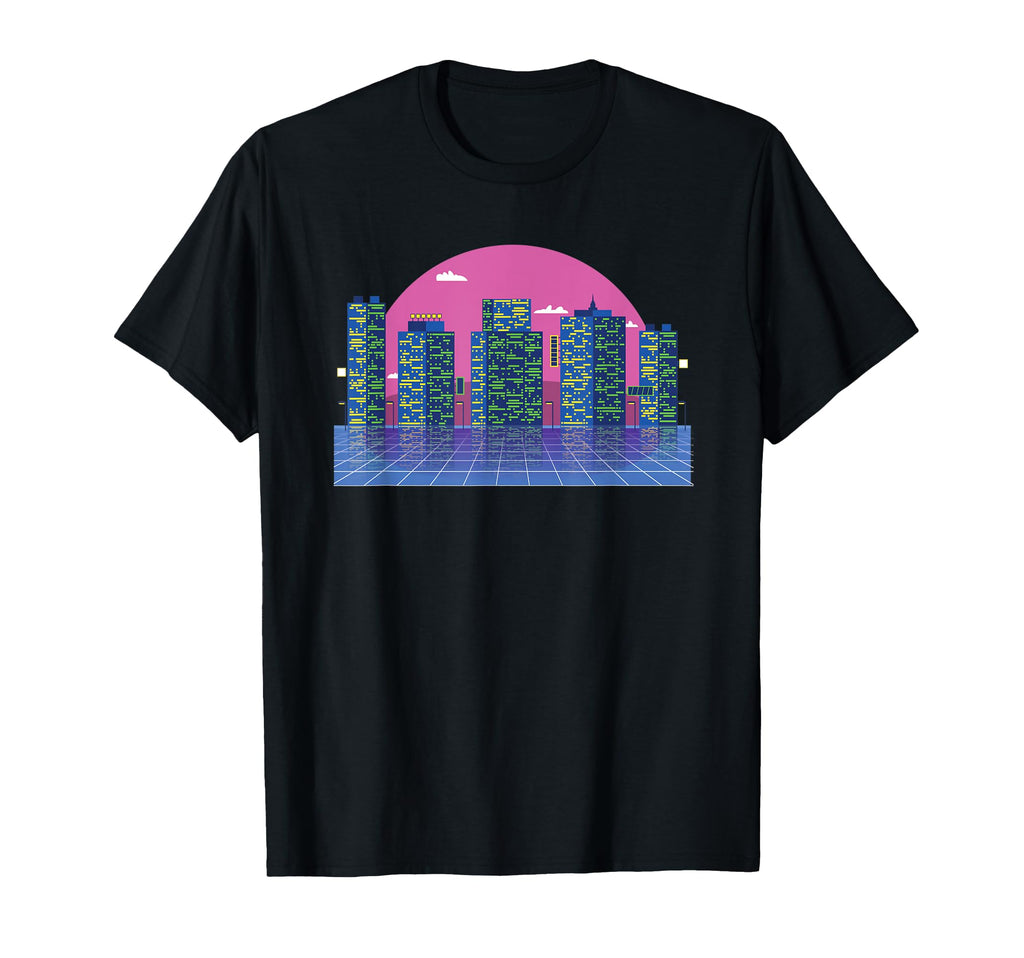 Japanese City Skyline Vaporwave Aesthetic T-Shirt - Unique Graphic Unisex - T-Shirt, Sweatshirt, Hoodie