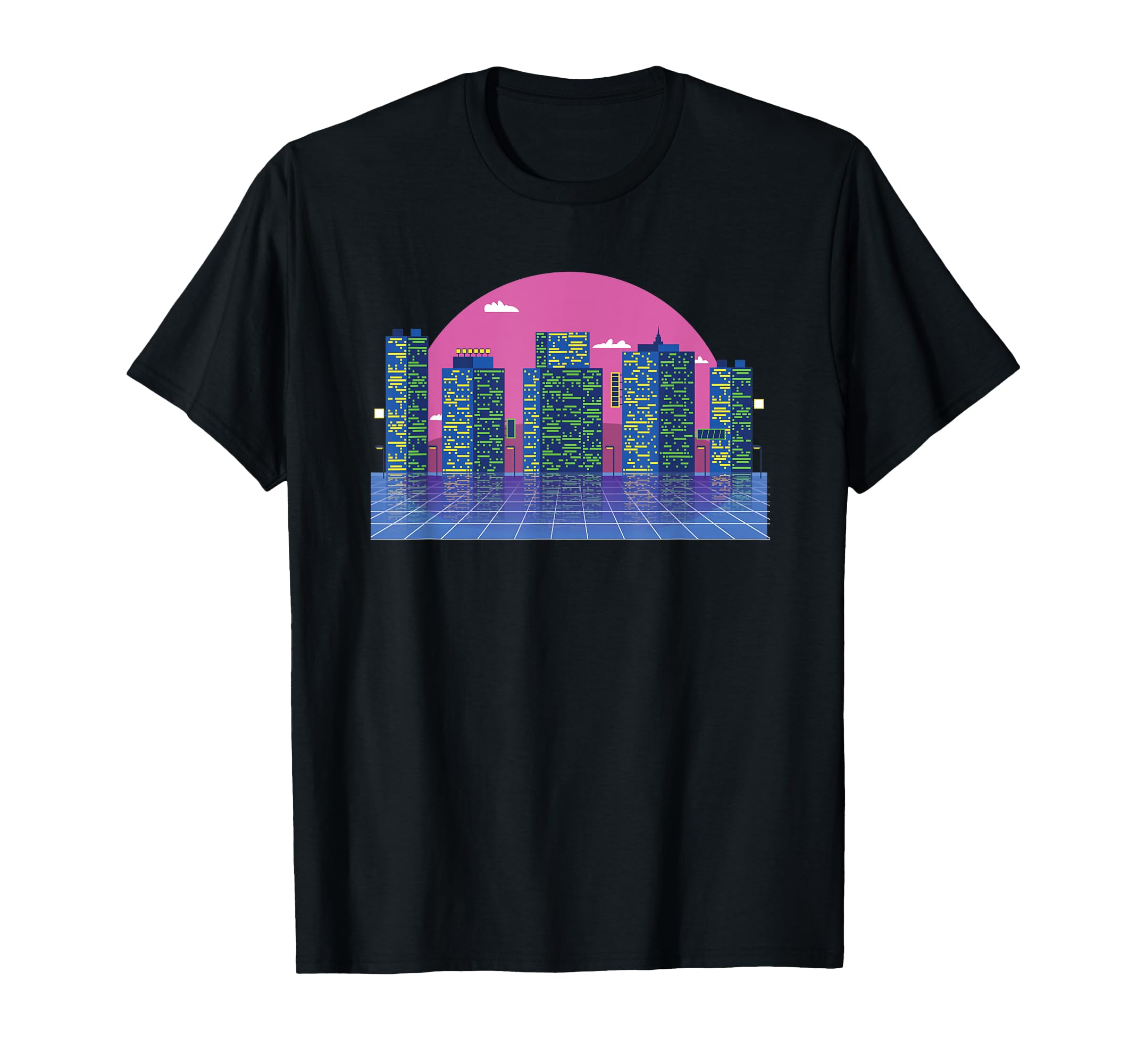 Japanese City Skyline Vaporwave Aesthetic T-Shirt - Unique Graphic Unisex - T-Shirt, Sweatshirt, Hoodie