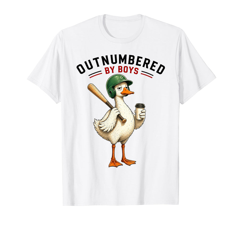 Outnumbered Baseball Mom Goose Mothers T-Shirt - Custom Art Print Unisex - T-Shirt, Sweatshirt, Hoodie