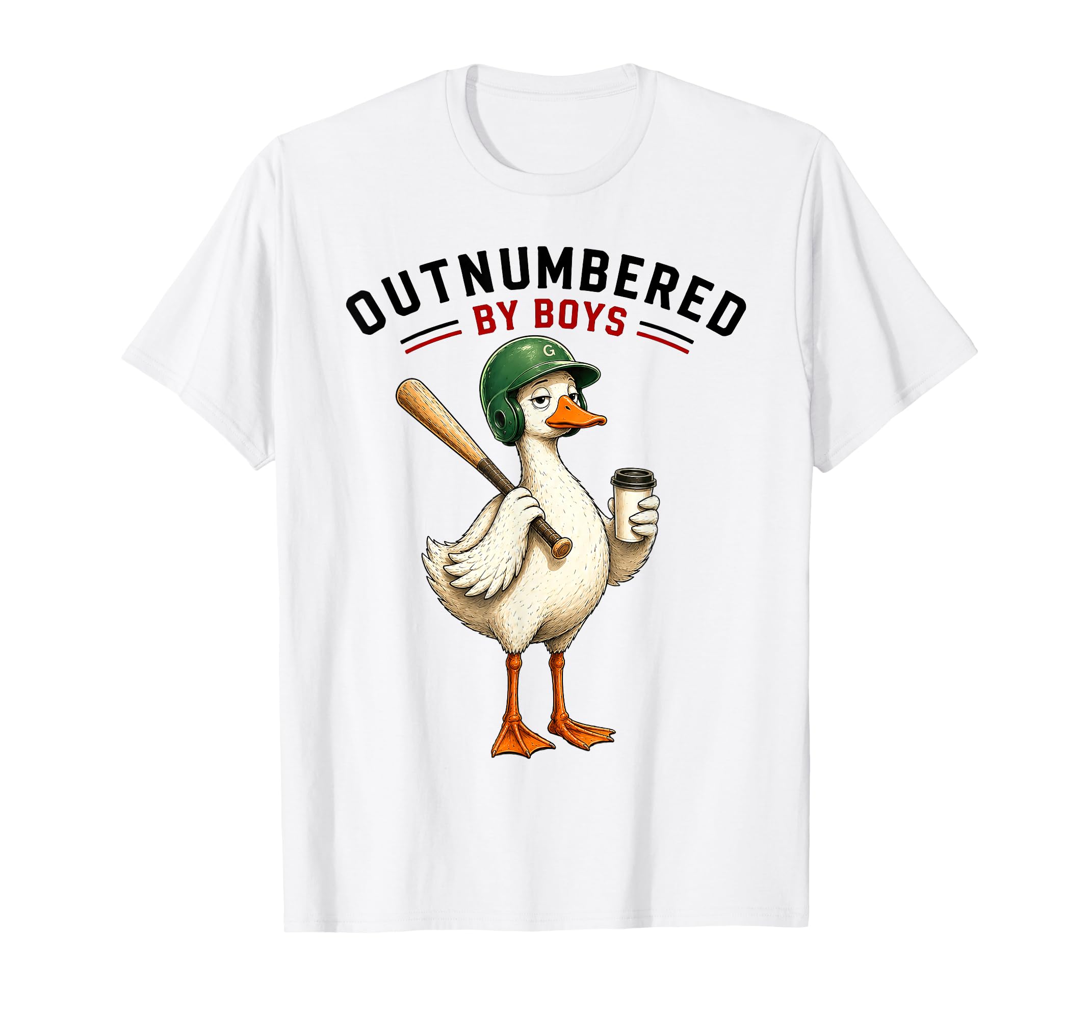 Outnumbered Baseball Mom Goose Mothers T-Shirt - Custom Art Print Unisex - T-Shirt, Sweatshirt, Hoodie