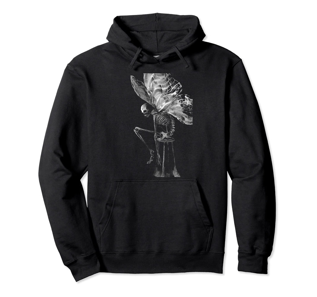 Aesthetic Y2K Fairy Wings Skeleton Hoodie - Casual Everyday Wear Unisex - T-Shirt, Sweatshirt, Hoodie