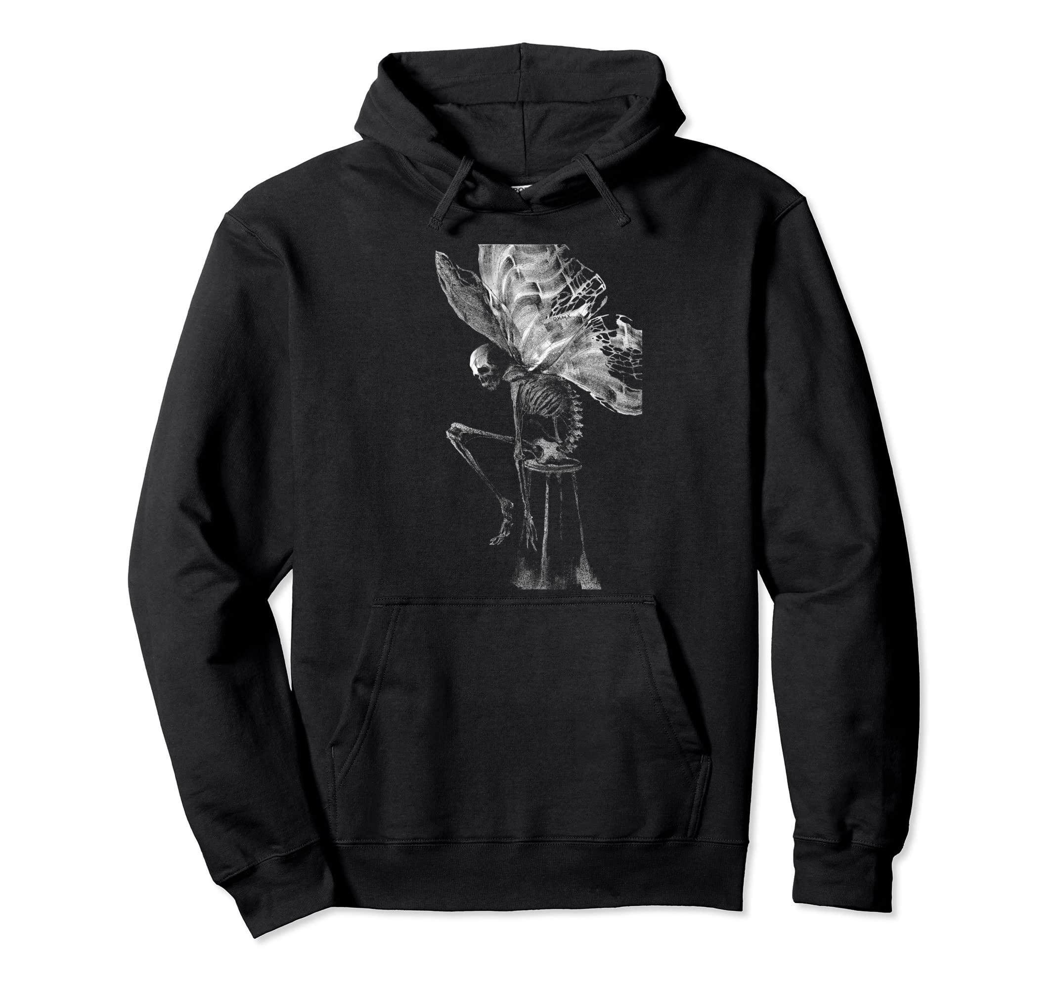Aesthetic Y2K Fairy Wings Skeleton Hoodie - Casual Everyday Wear Unisex - T-Shirt, Sweatshirt, Hoodie