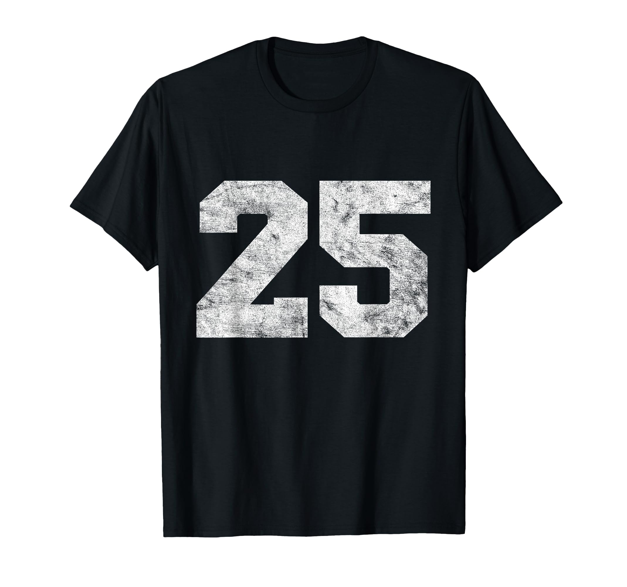 Lucky Number 25 Birthday Sports T-Shirt - Custom Art Print for Adults - T-Shirt, Sweatshirt, Hoodie