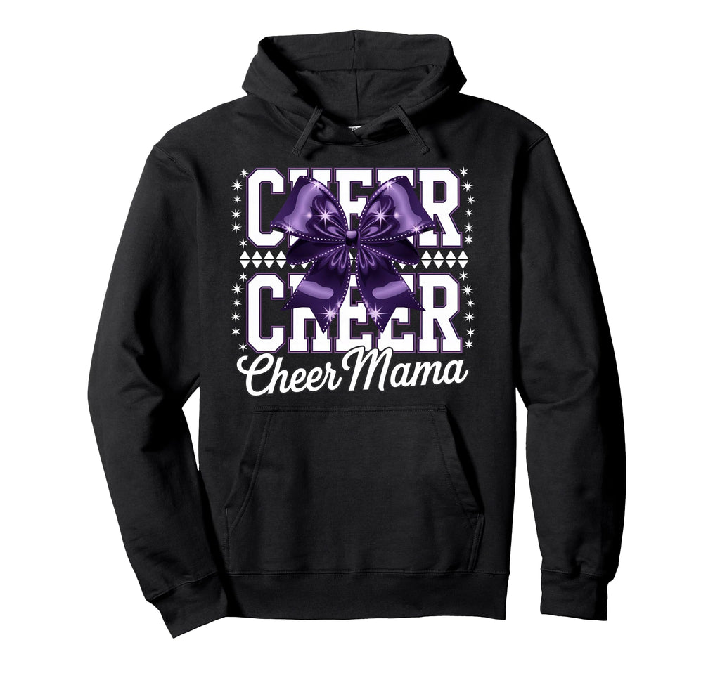 Cheer Mom Mother Bow Cheerleader Game Hoodie - Minimalist Print for Adults - T-Shirt, Sweatshirt, Hoodie