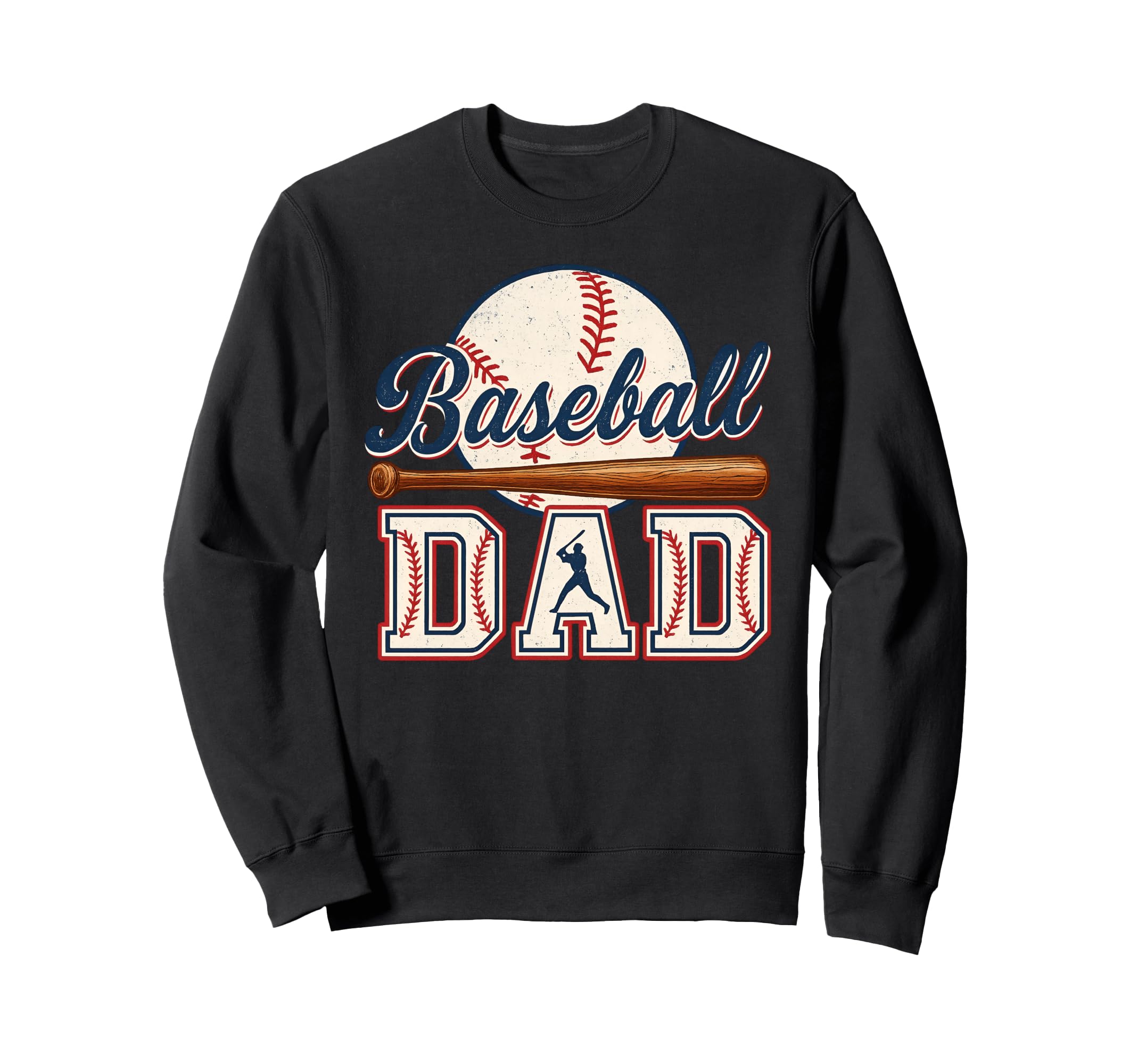 Baseball Dad Play Ball Softball Sweatshirt - Minimalist Print for Adults - T-Shirt, Sweatshirt, Hoodie