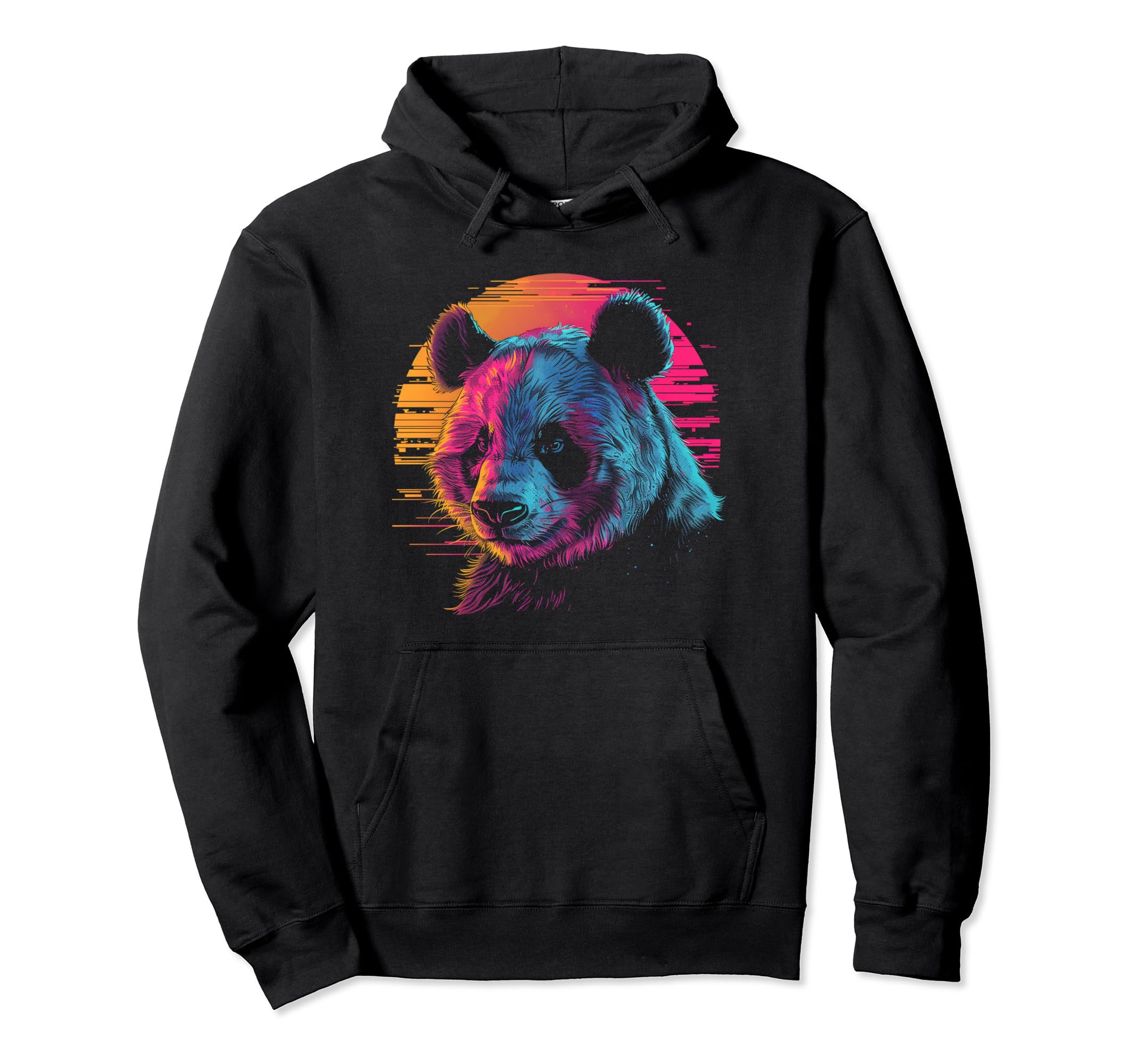 Panda Vaporwave Aesthetic Synthwave 80S Hoodie - Custom Art Print Unisex - T-Shirt, Sweatshirt, Hoodie