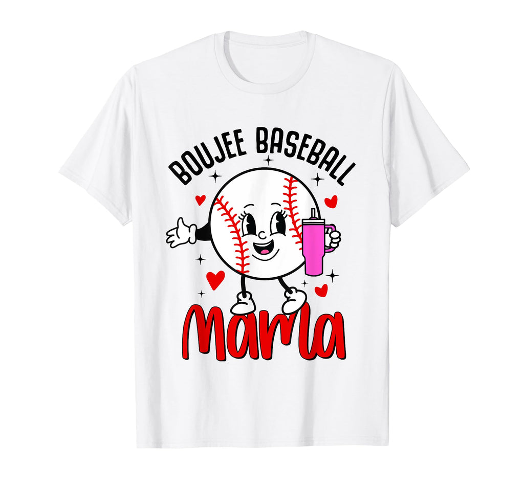Boujee Baseball Mama Mom Nana T-Shirt - Casual Everyday Wear Unisex - T-Shirt, Sweatshirt, Hoodie