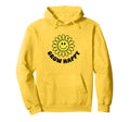 Grow Happy Sunflower Smile Face Hoodie - Casual Everyday Wear Unisex - T-Shirt, Sweatshirt, Hoodie