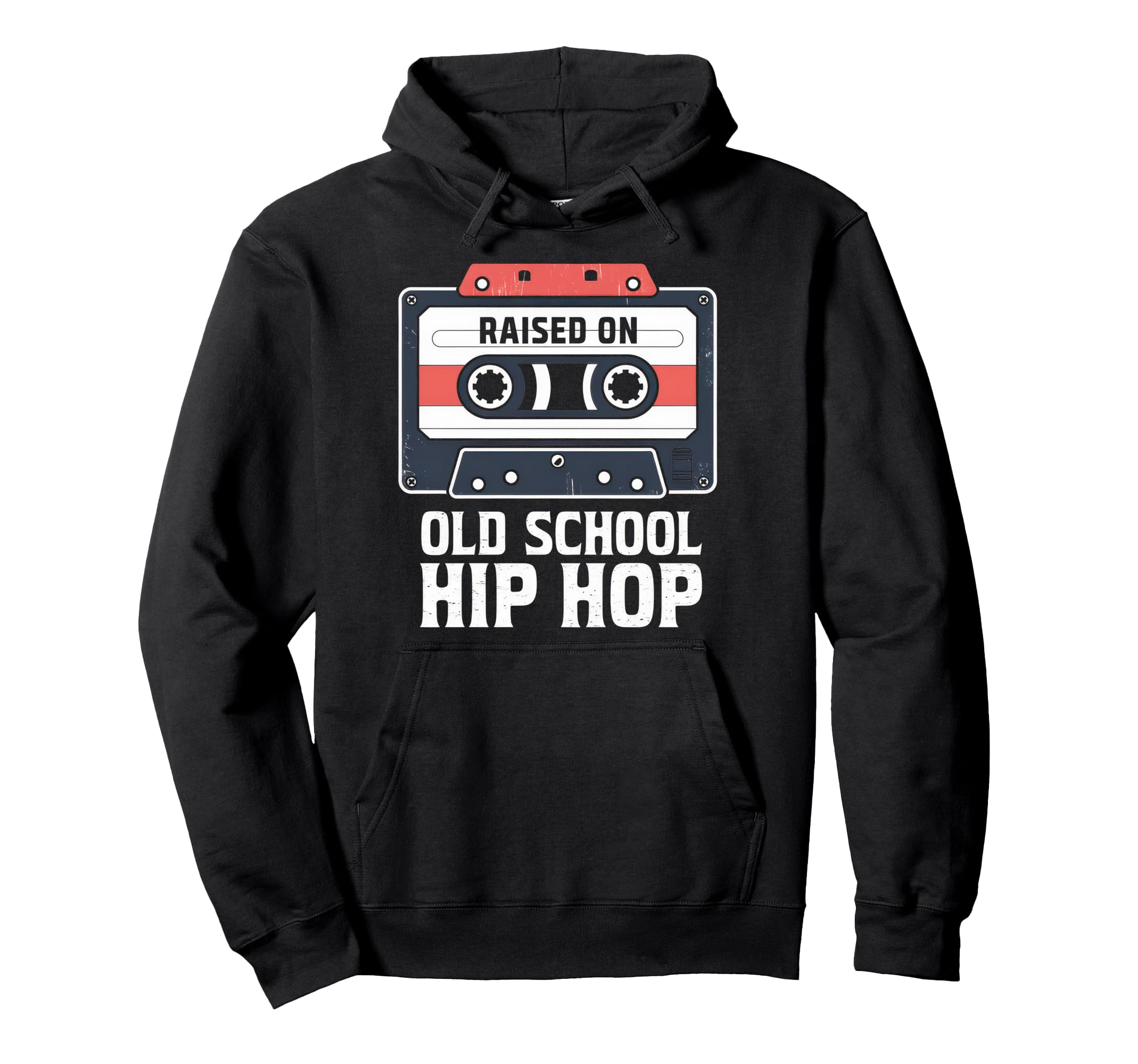 Raised Old School Hip Hop Cassette Hoodie - Custom Art Print for Adults - T-Shirt, Sweatshirt, Hoodie