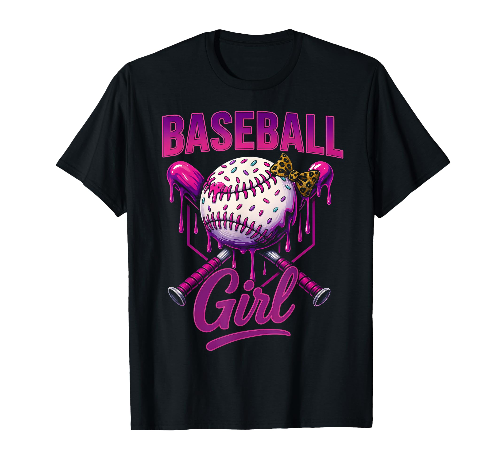 Baseball Sister Drip Ice Cream Baseball T-Shirt - Custom Art Print Unisex - T-Shirt, Sweatshirt, Hoodie