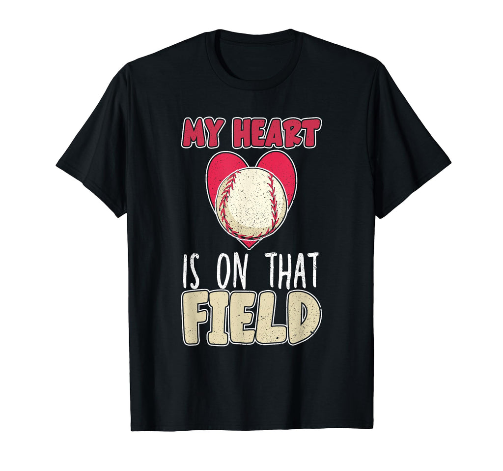 Baseball Player Heart My Heart Is T-Shirt - Custom Art Print for Adults - T-Shirt, Sweatshirt, Hoodie
