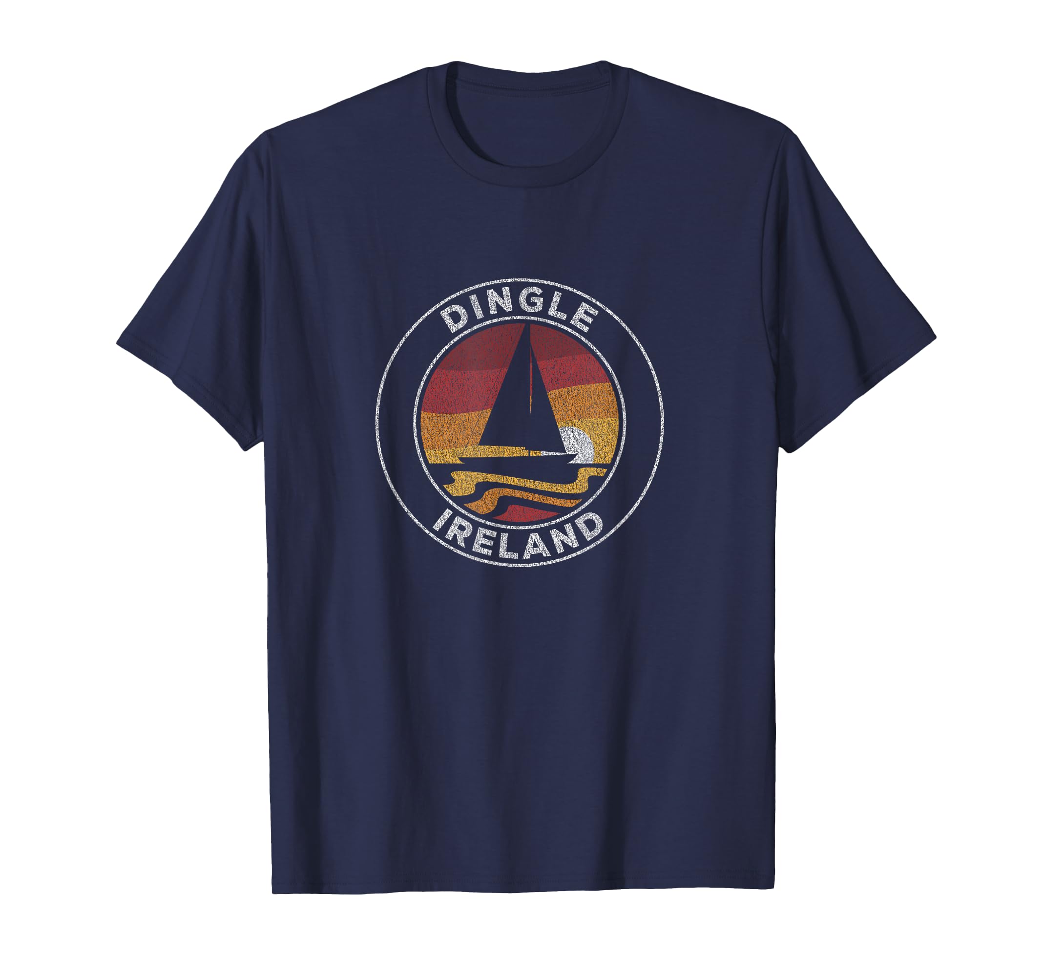 Dingle Ireland Sailboat 70S T-Shirt - Casual Everyday Wear for Adults - T-Shirt, Sweatshirt, Hoodie