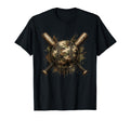 Camo Baseball Crossed Bats Grunge Sports T-Shirt - Trendy Graphic Men Women - T-Shirt, Sweatshirt, Hoodie