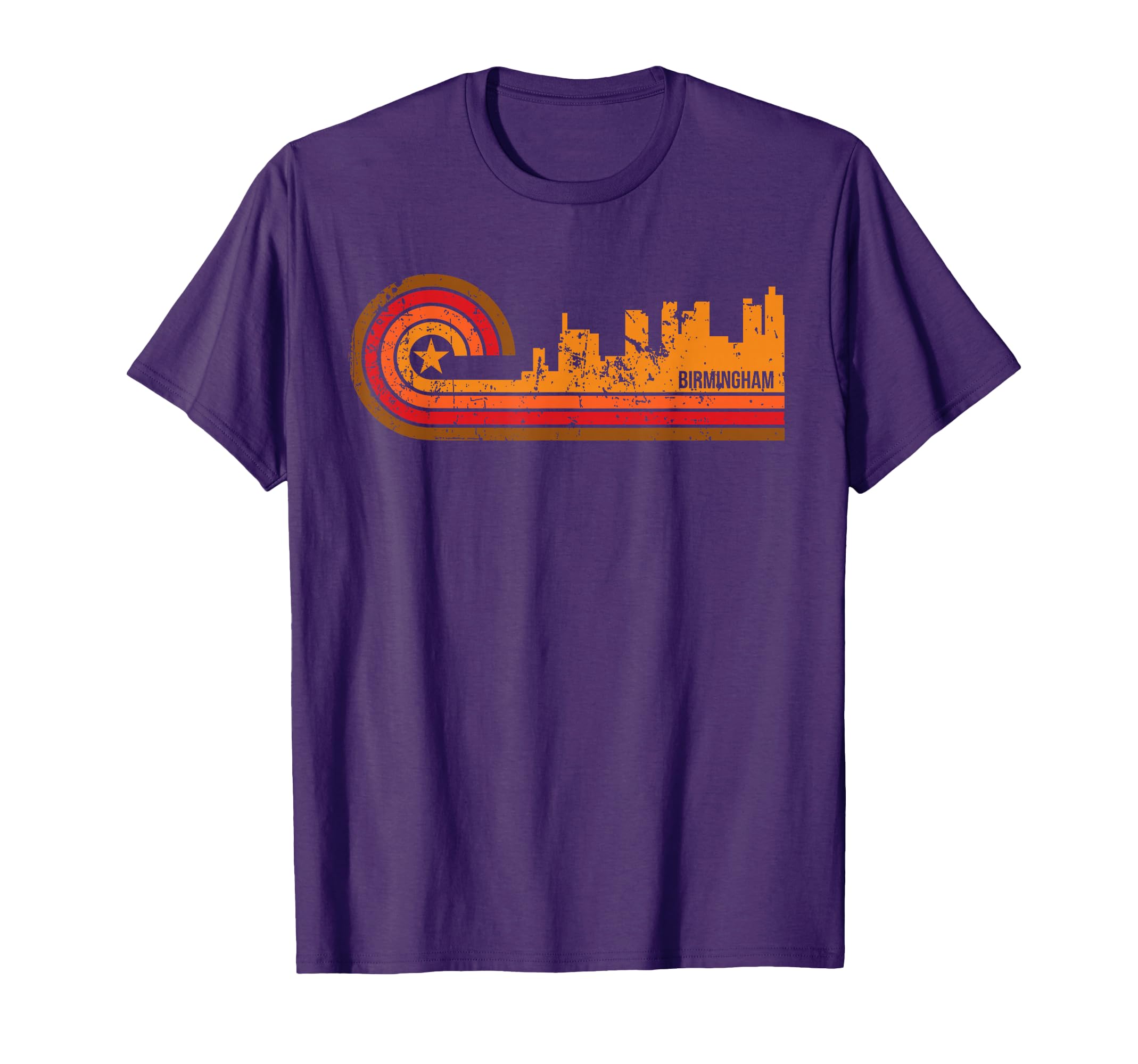 T Shirts Birmingham Al Skyline Mens T-Shirt - Graphic Print for Adults - T-Shirt, Sweatshirt, Hoodie
