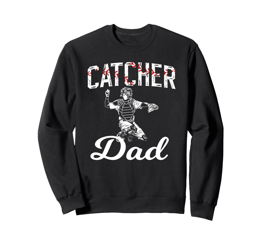 Baseball Catcher Dad Baseball Sweatshirt - Graphic Print for Adults - T-Shirt, Sweatshirt, Hoodie