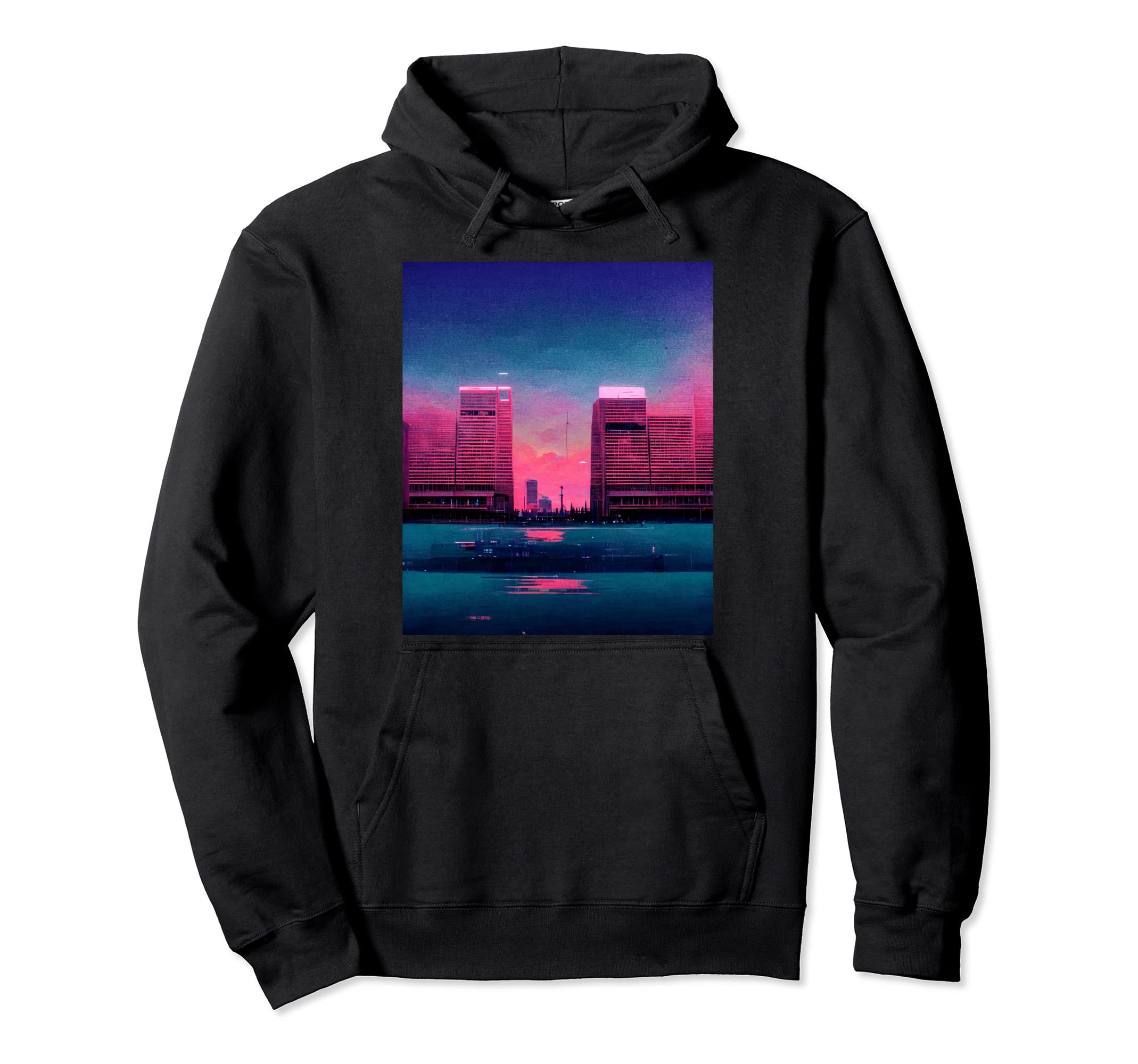 Japanese Vaporwave Asian Inspired Neon 80S Hoodie - Novelty Apparel Unisex - T-Shirt, Sweatshirt, Hoodie