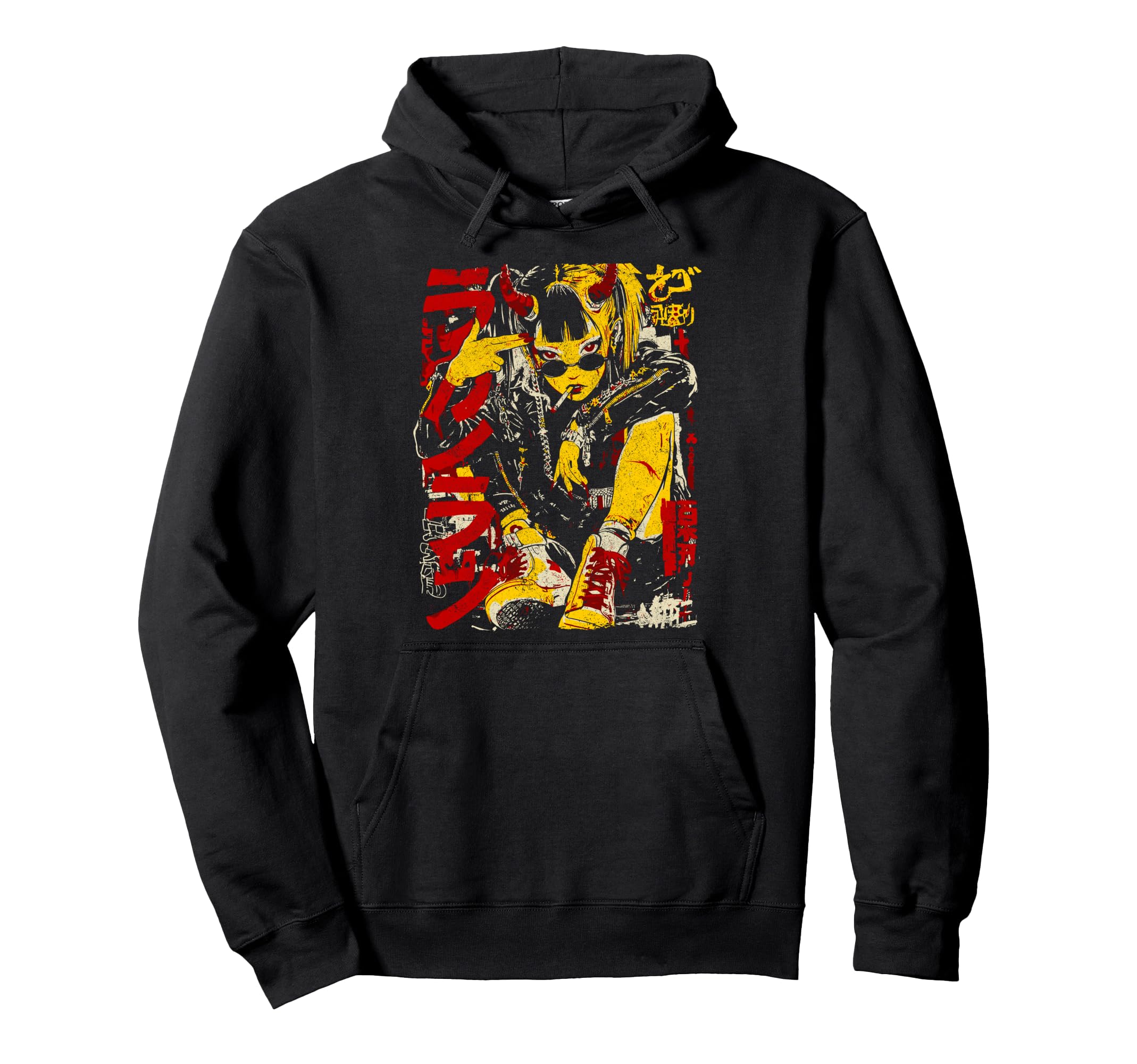 Japanese Streetwear Horror Cyberpunk Hoodie - Aesthetic Graphic Men Women - T-Shirt, Sweatshirt, Hoodie