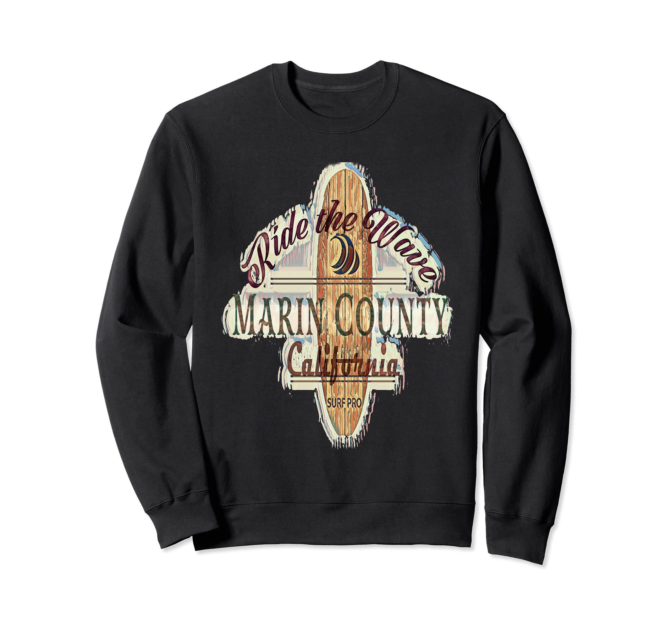 Marin County Surfing Sweatshirt - Casual Everyday Wear Men Women - T-Shirt, Sweatshirt, Hoodie