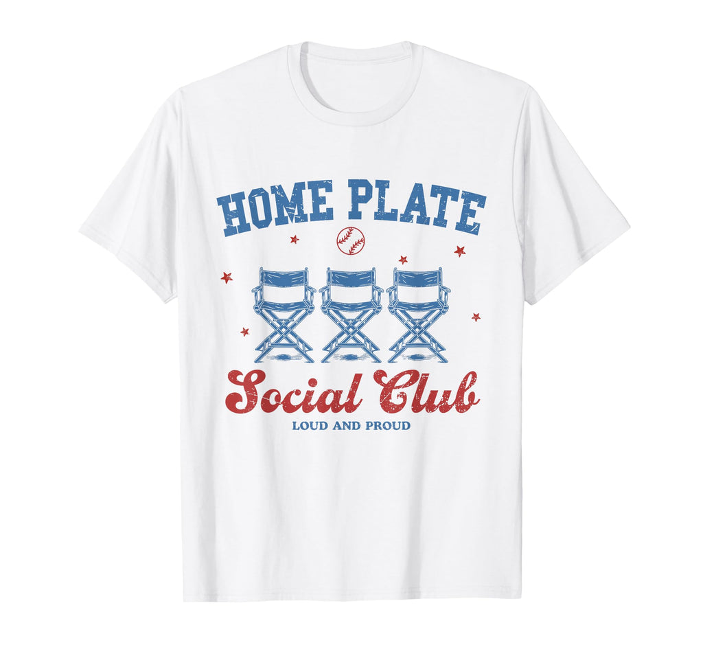 Trendy Home Plate Social Club American T-Shirt - Custom Art Print Unisex - T-Shirt, Sweatshirt, Hoodie