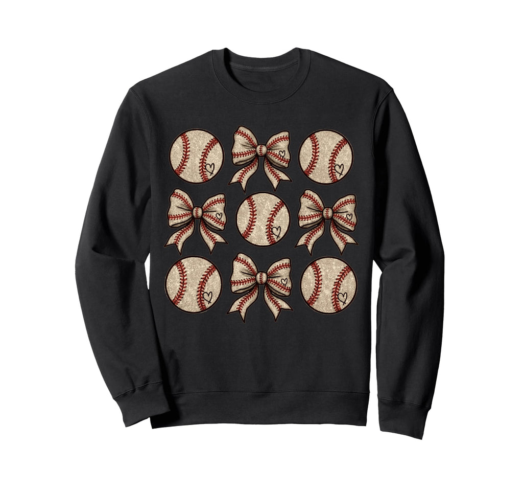 Soccer Bow Game Day Baseball Sweatshirt - Graphic Print for Adults - T-Shirt, Sweatshirt, Hoodie