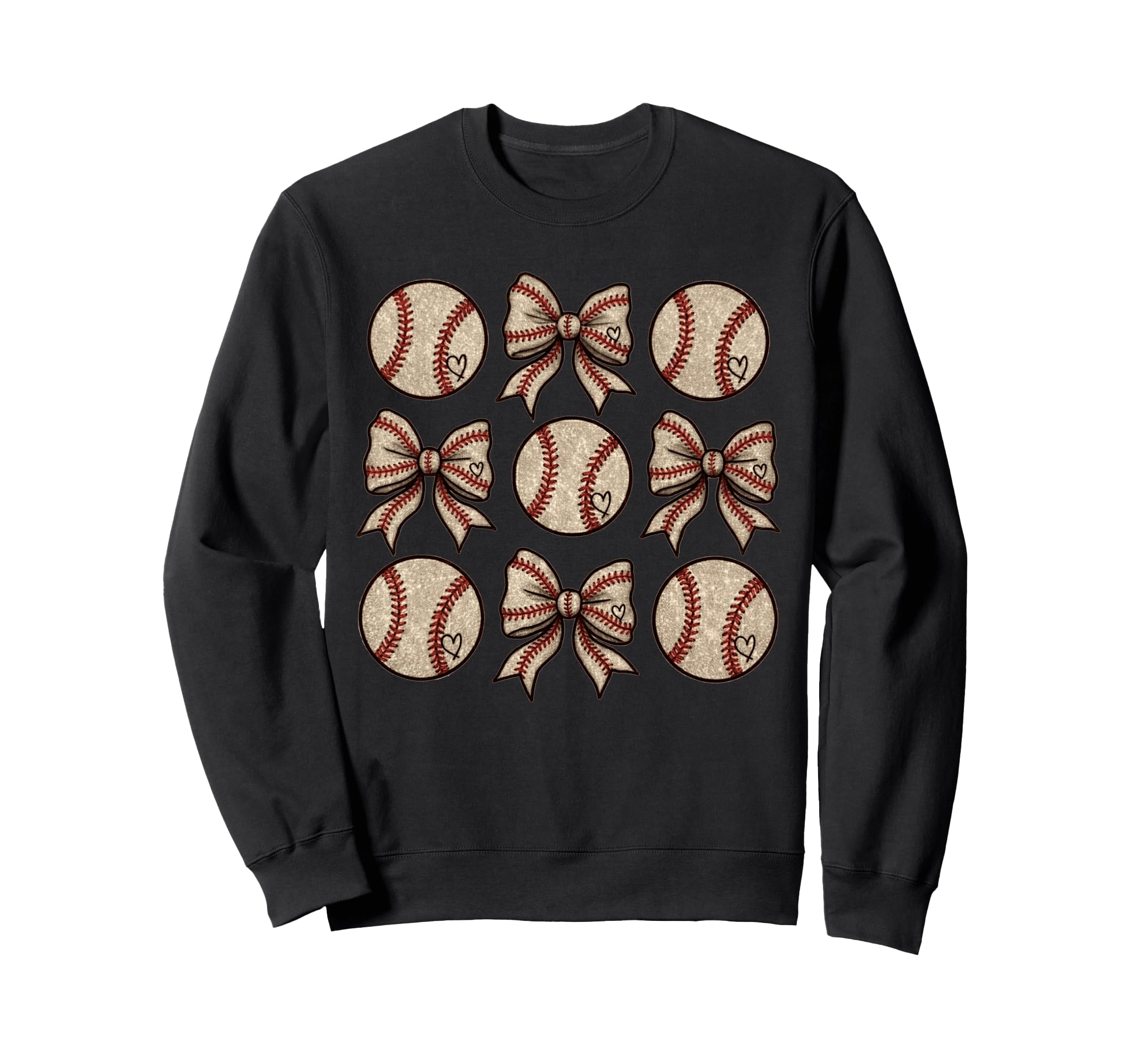 Soccer Bow Game Day Baseball Sweatshirt - Graphic Print for Adults - T-Shirt, Sweatshirt, Hoodie