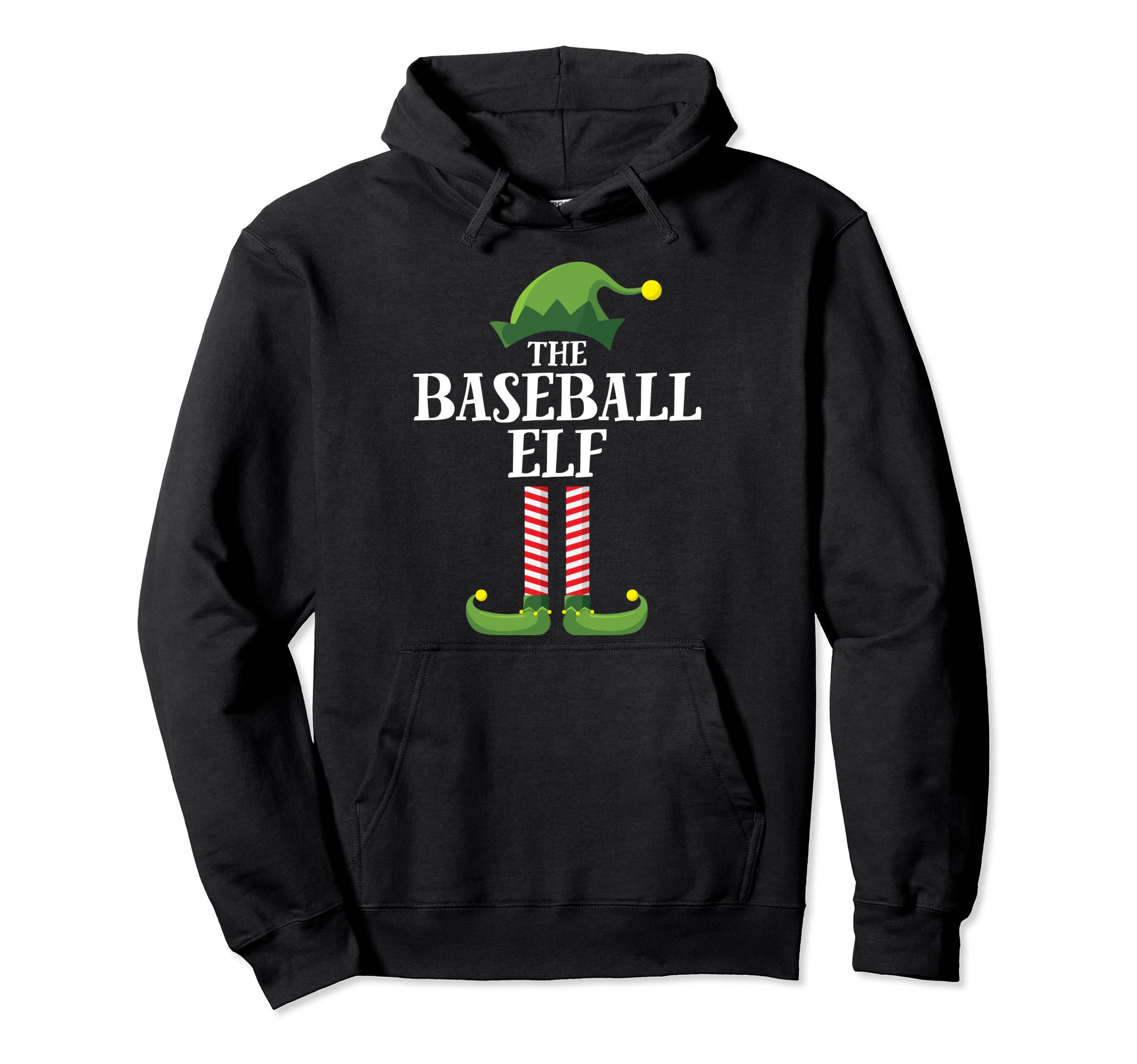 Baseball Elf Matching Family Group Hoodie - Fun Novelty Design Unisex - T-Shirt, Sweatshirt, Hoodie