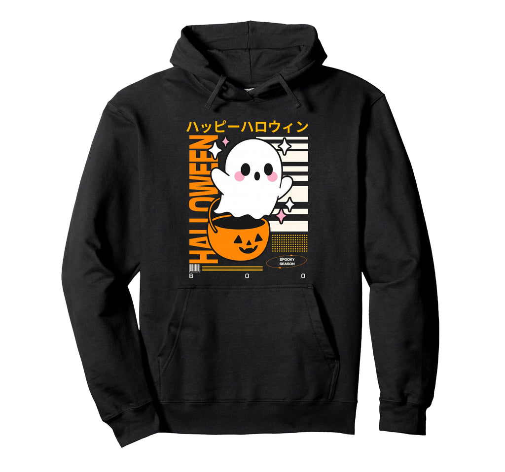 Creepy Ghost Japanese Vaporwave Spooky Hoodie - Fun Novelty Design Unisex - T-Shirt, Sweatshirt, Hoodie