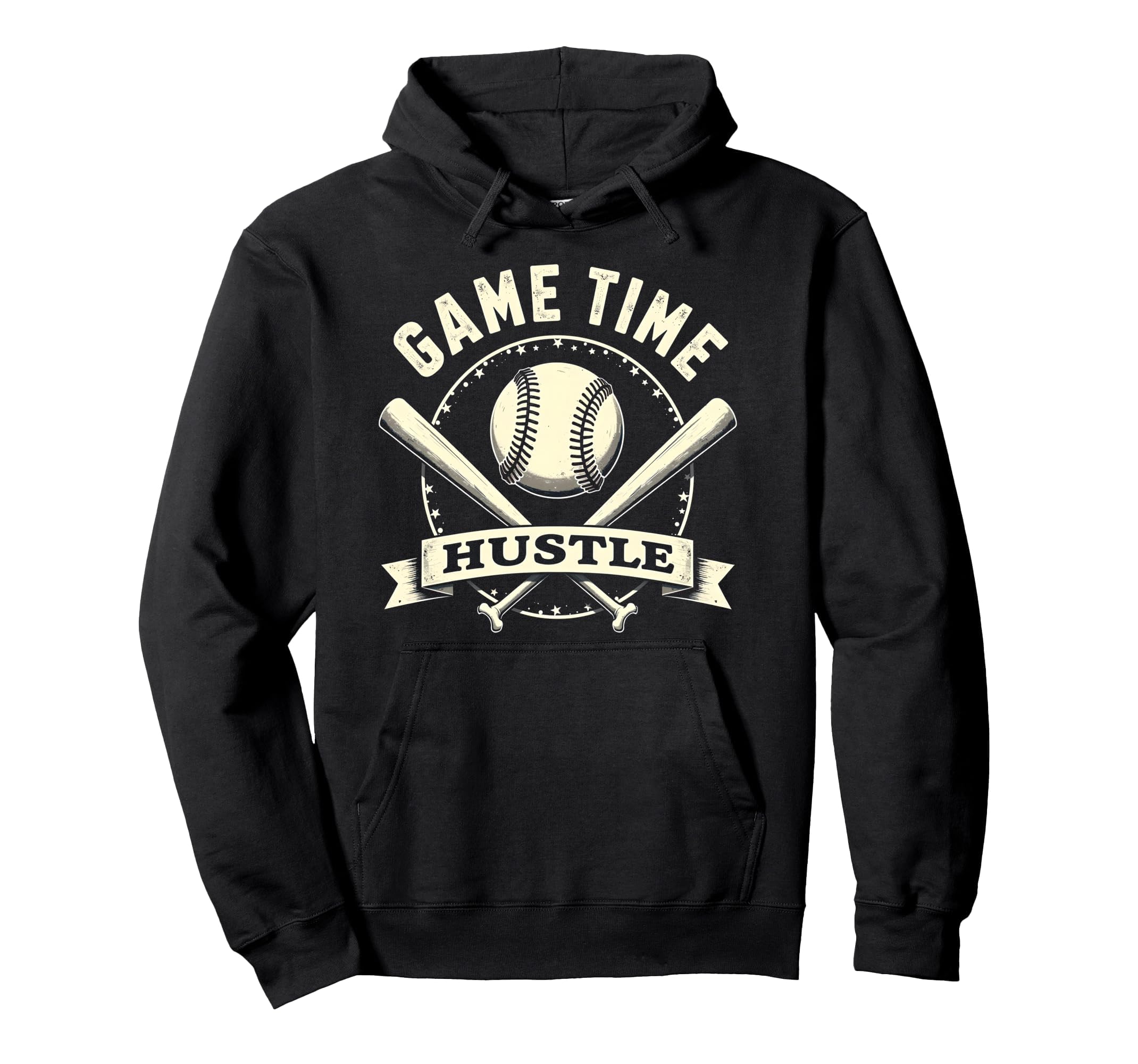 Game Time Hustle Baseball Game Day Hoodie - Unique Graphic Unisex - T-Shirt, Sweatshirt, Hoodie