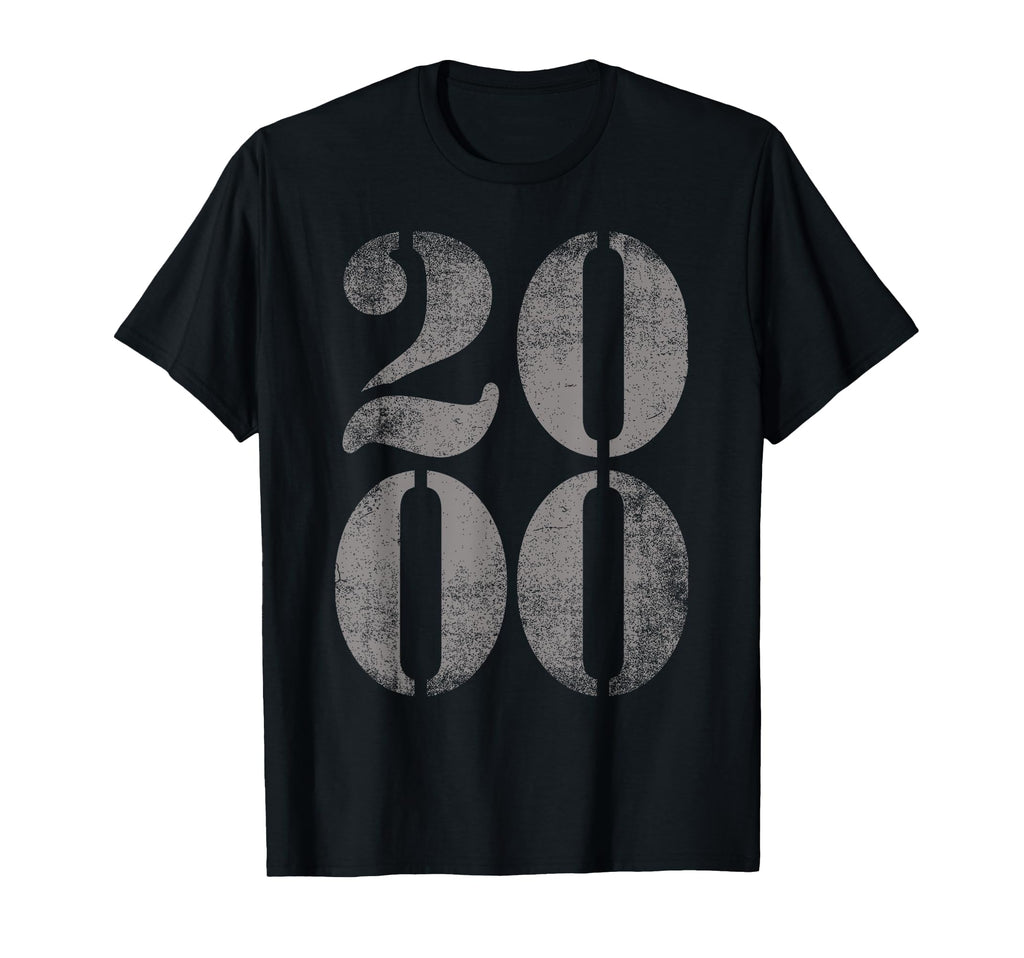 2000 Birth Year Distressed Birthday T-Shirt - Graphic Print for Adults - T-Shirt, Sweatshirt, Hoodie
