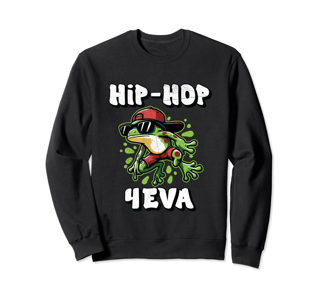 Hip Hop 4 Eva Frog Red Hat Shorts 80S Sweatshirt - Novelty Apparel Unisex - T-Shirt, Sweatshirt, Hoodie