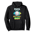 Papa Birthday Baseball Matching Colorful Hoodie - Streetwear Style Unisex - T-Shirt, Sweatshirt, Hoodie