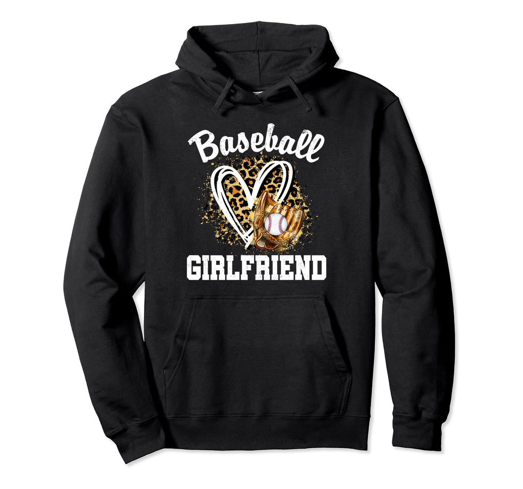 Baseball Girlfriend Leopard Heart Hoodie - Streetwear Style for Adults - T-Shirt, Sweatshirt, Hoodie