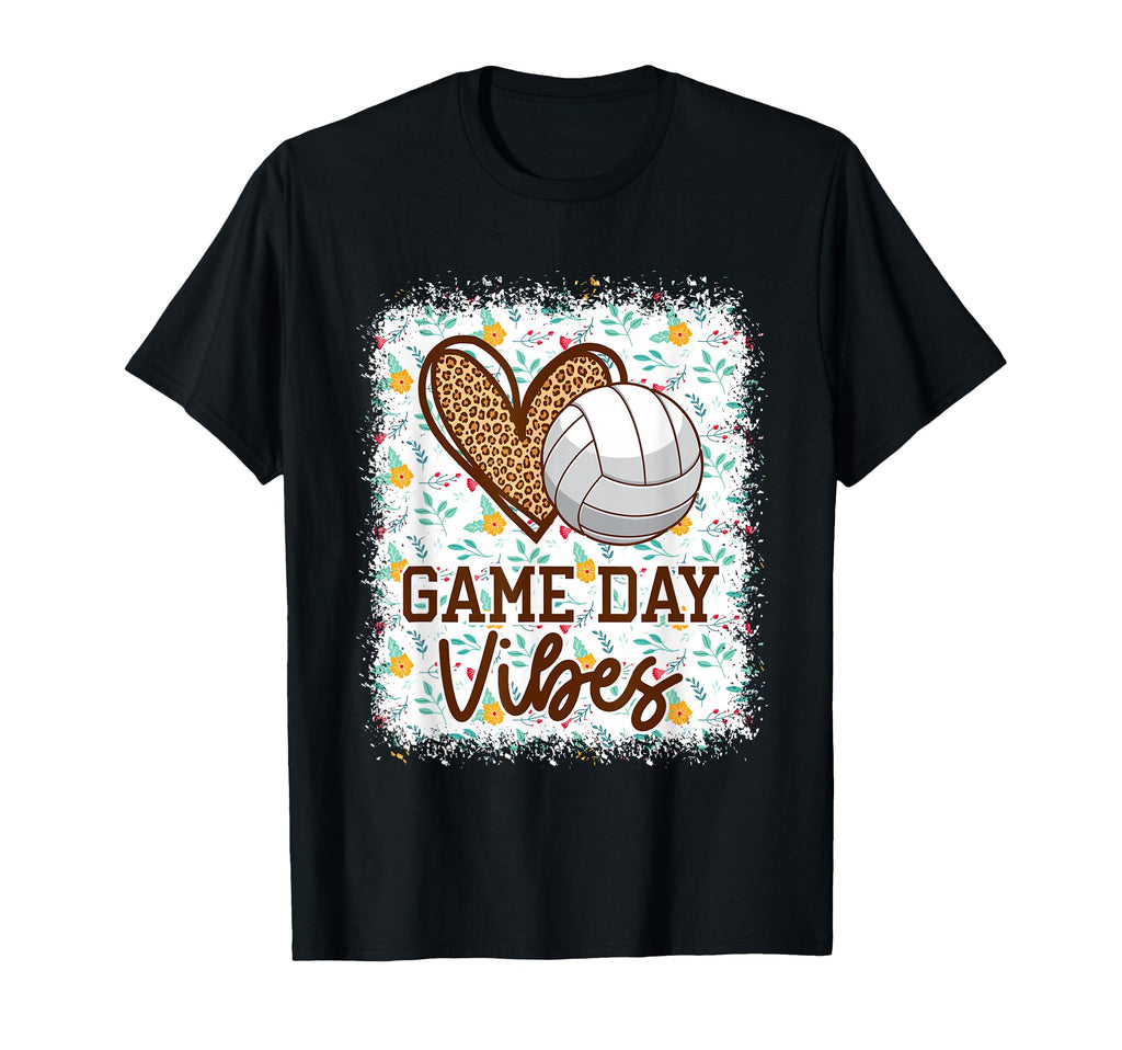 Floral Volleyball Game Day Vibes T-Shirt - Minimalist Print Men Women - T-Shirt, Sweatshirt, Hoodie