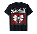 Baseball Mom Coquette Bow Sport Game T-Shirt - Minimalist Print for Adults - T-Shirt, Sweatshirt, Hoodie