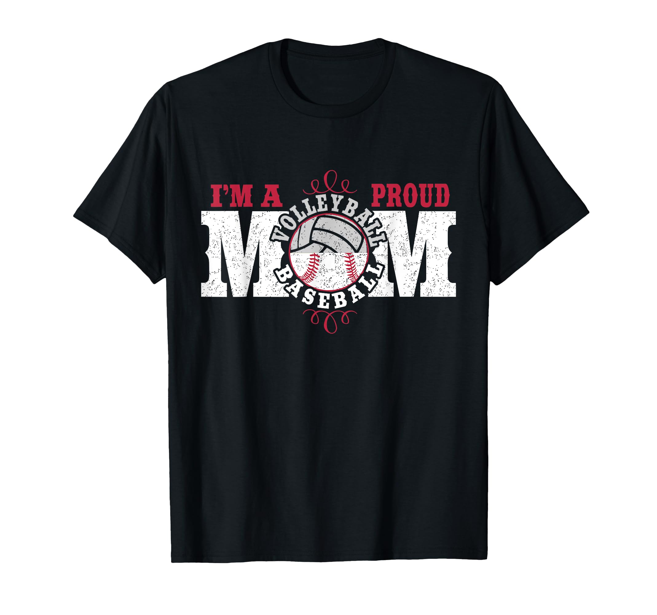 Im Proud Volleyball Baseball Mom T-Shirt - Novelty Apparel Men Women - T-Shirt, Sweatshirt, Hoodie